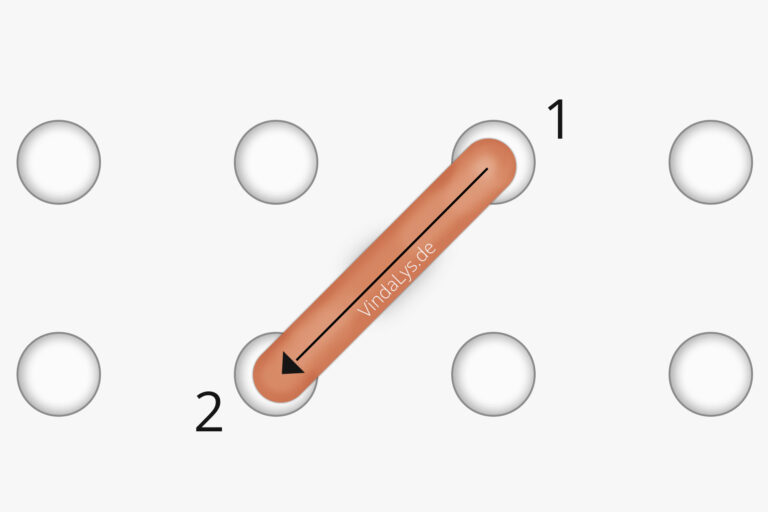 halber Kreuzstich Schema - Beginn von oben rechts
